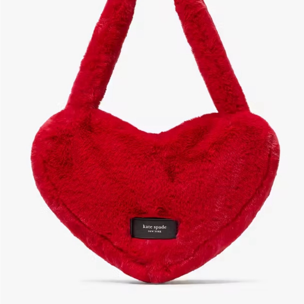Kate Spade Red Shoulder Bag Plush Velvet